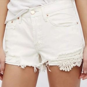 Free people Daisy white cutoff shorts 24